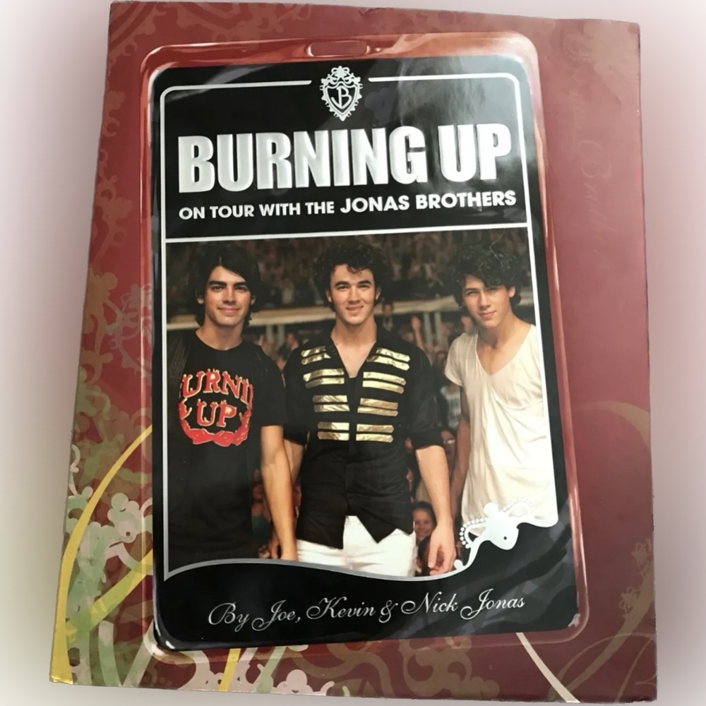Burning Up on Tour With the Jonas Brothers Hardcover Book by Laura Morton